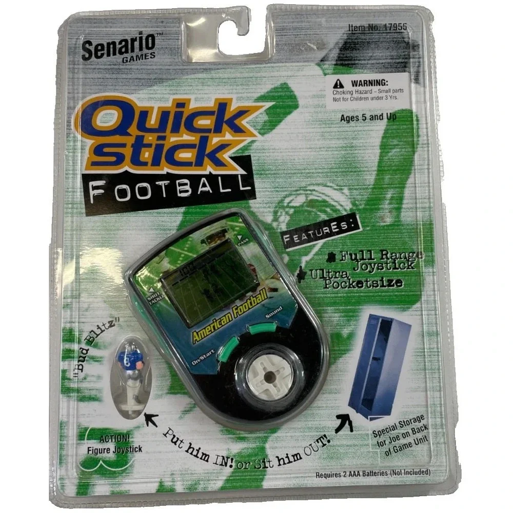 Senario Quick Stick Football Game Bud Blitz Handheld Vintage Rare 1998